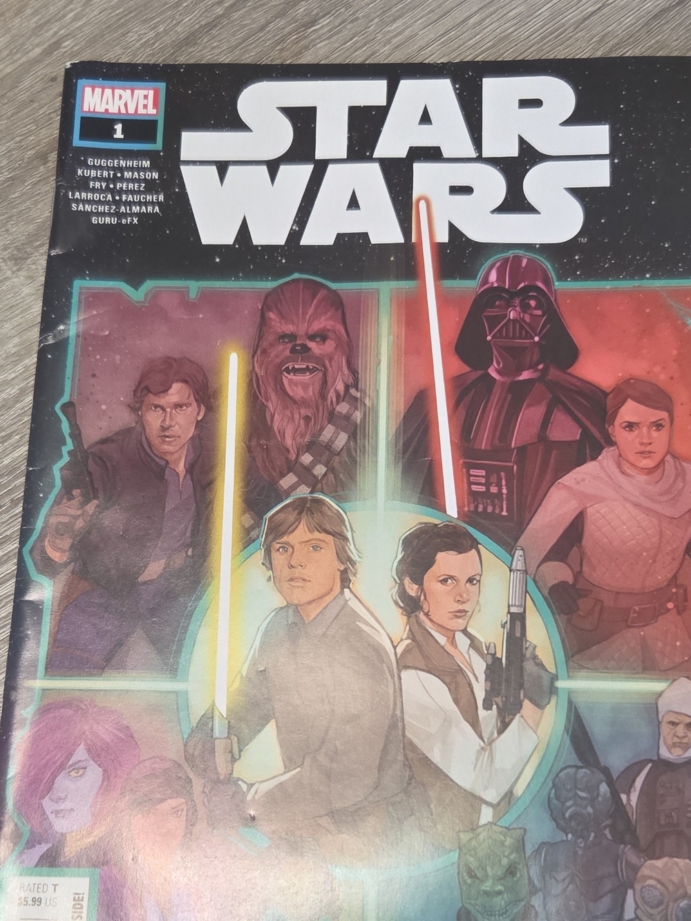 Marvel Star Wars Comic Cover – Red, Black, Yellow, Blue, Green